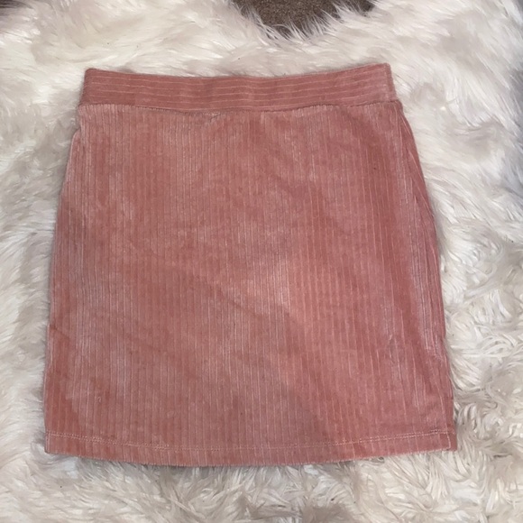 Double Zero Dresses & Skirts - Pink Velvet Bodycon Skirt